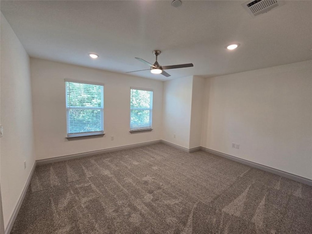 2105 Tiger Trl Unit 703, Round Rock, TX 78664 - carpeted spare room with a ceiling fan and recessed lighting