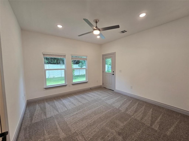 2105 Tiger Trl Unit 703, Round Rock, TX 78664 - carpeted spare room with ceiling fan and recessed lighting