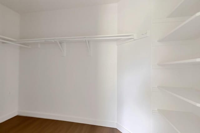 13265 Kerrville Folkway Dr, Austin, TX 78729 - walk in closet with dark wood finished floors