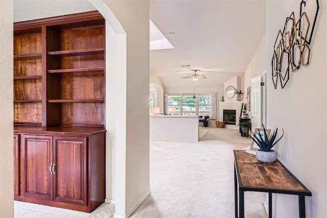 1108 Red Ranch Cir, Cedar Park, TX 78613 - corridor with arched walkways and carpet