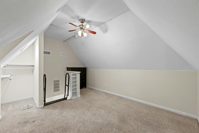 1110 W 22nd St Unit 1, Austin, TX 78705 - additional living space with a ceiling fan, carpet floors, and vaulted ceiling