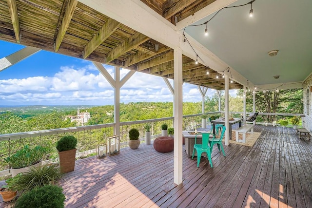 8132 Breeze Way, Jonestown, TX 78645 - view of wooden terrace