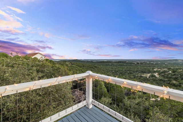 8132 Breeze Way, Jonestown, TX 78645 - view of deck at dusk