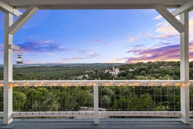 8132 Breeze Way, Jonestown, TX 78645 - view of balcony at dusk
