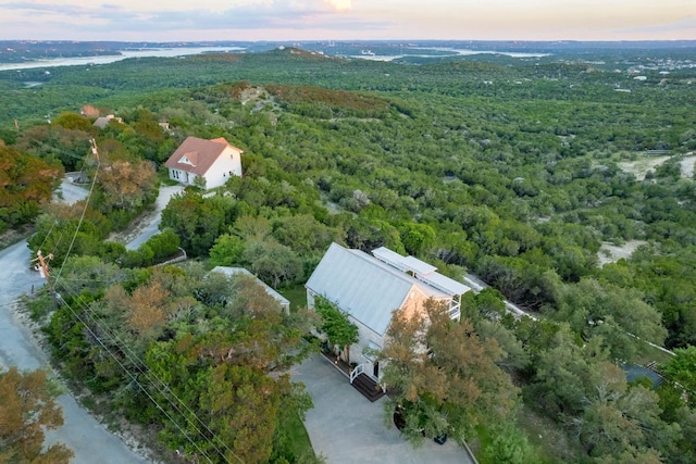 8132 Breeze Way, Jonestown, TX 78645 - aerial view of property and surrounding area with a forest