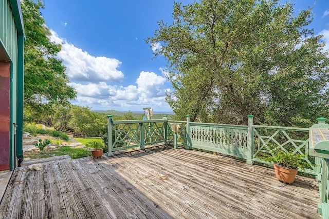 8132 Breeze Way, Jonestown, TX 78645 - view of wooden deck