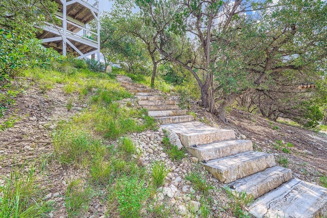 8132 Breeze Way, Jonestown, TX 78645 - view of yard with stairway
