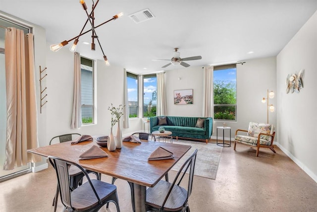 5325 Sendero Hills Pkwy, Austin, TX 78724 - dining room featuring a ceiling fan and recessed lighting