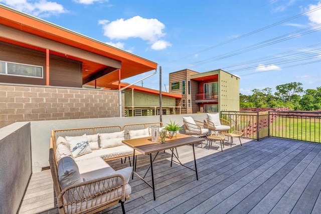 5325 Sendero Hills Pkwy, Austin, TX 78724 - wooden terrace featuring outdoor lounge area