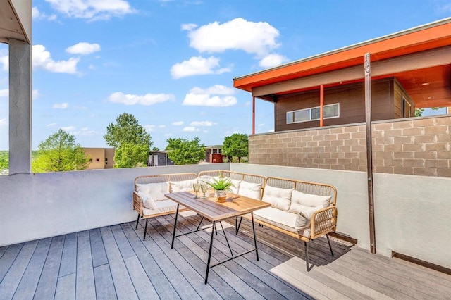 5325 Sendero Hills Pkwy, Austin, TX 78724 - wooden terrace featuring an outdoor living space