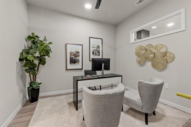 4510 Terry-O Ln Unit 126, Austin, TX 78745 - office area featuring light wood-style floors and recessed lighting