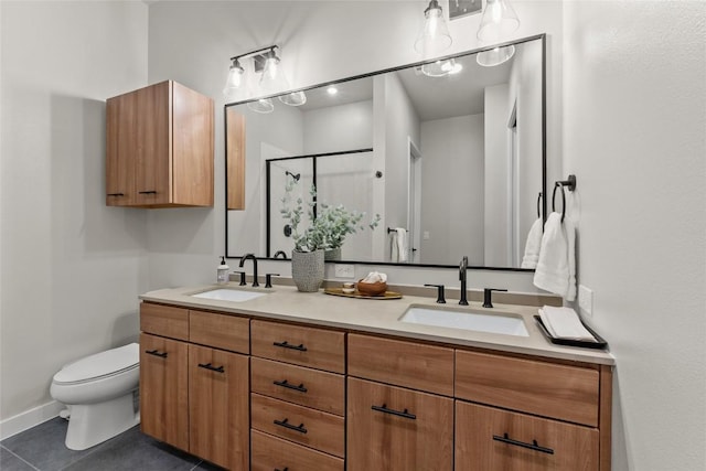 4510 Terry-O Ln Unit 126, Austin, TX 78745 - full bath with double vanity, a stall shower, and tile patterned flooring