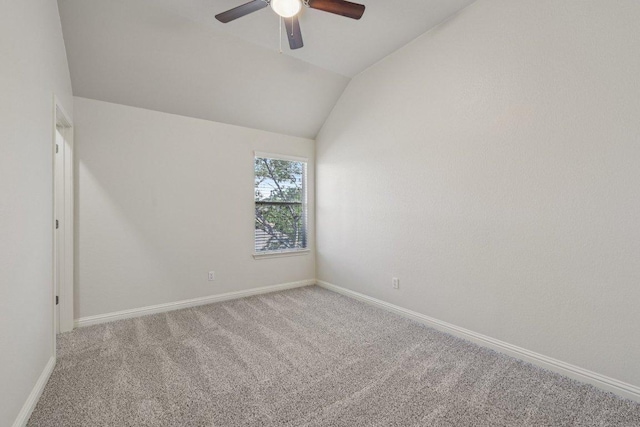 11421 Dona Villa Dr, Austin, TX 78726 - carpeted empty room featuring ceiling fan and lofted ceiling