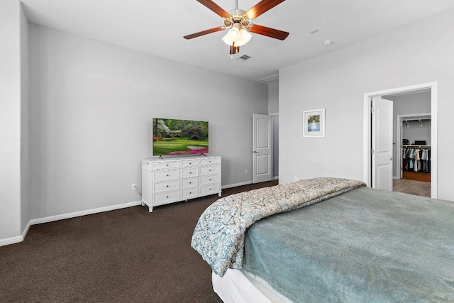 1702 Ambling Trl, Cedar Park, TX 78613 - bedroom with carpet and ceiling fan