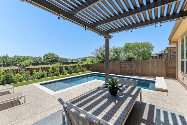 1702 Ambling Trl, Cedar Park, TX 78613 - view of pool with a pergola, a fenced backyard, and a patio