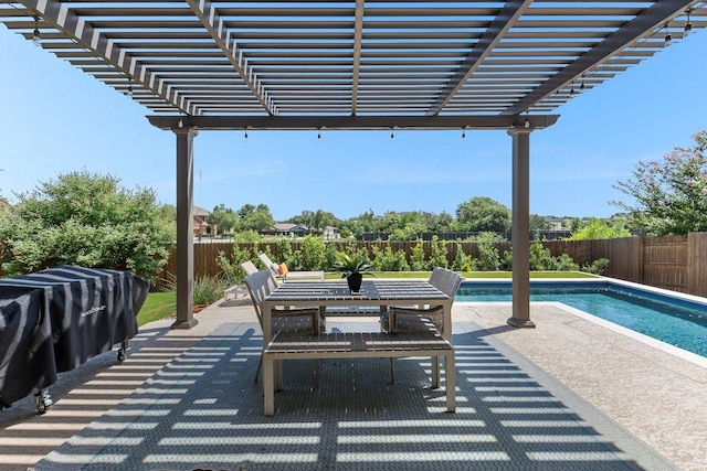 1702 Ambling Trl, Cedar Park, TX 78613 - fenced backyard featuring a pergola, a patio area, and outdoor dining area