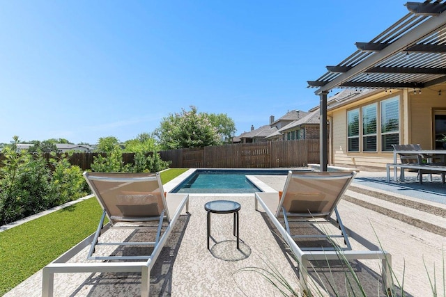 1702 Ambling Trl, Cedar Park, TX 78613 - view of swimming pool with a pergola, a fenced backyard, and a patio