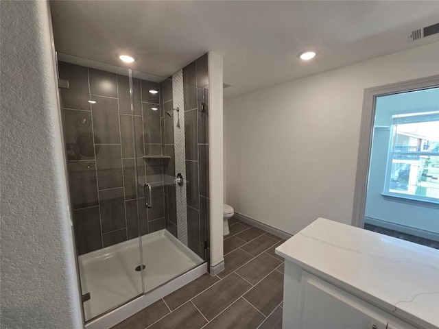 2105 Tiger Trl Unit 701, Round Rock, TX 78664 - full bath with a stall shower, recessed lighting, vanity, and tile patterned floors