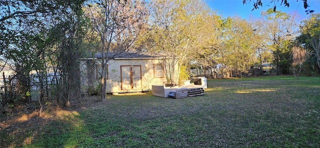 908 Glass Dr, Leander, TX 78641 - view of green lawn with an outdoor structure