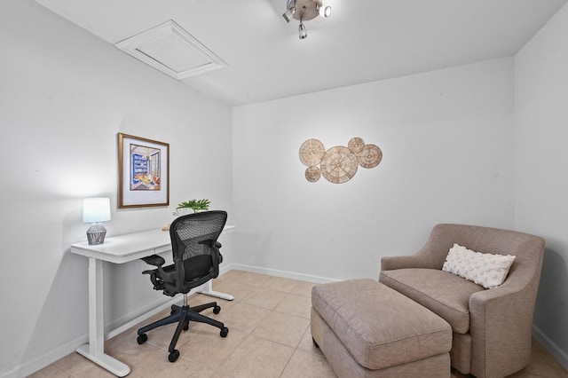 8 Spalding Cir, Wimberley, TX 78676 - home office with light tile patterned floors and baseboards
