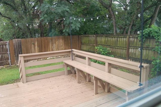 12615 Dove Valley Trl, Austin, TX 78729 - wooden terrace featuring a fenced backyard