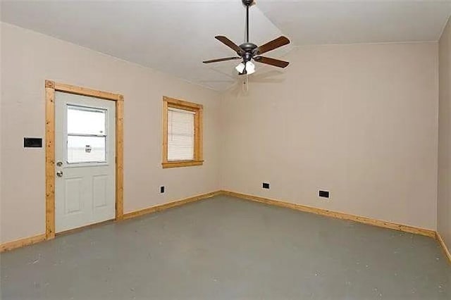 4901 County Road 210, Bertram, TX 78605 - unfurnished room with concrete floors and ceiling fan