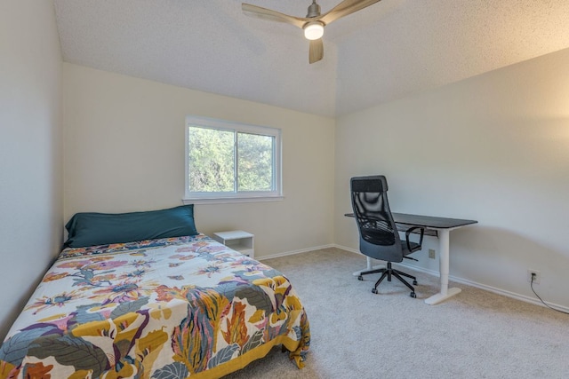 1104 Woodhollow Ln, Cedar Park, TX 78613 - carpeted bedroom with vaulted ceiling and ceiling fan