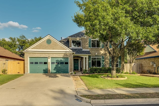 1104 Woodhollow Ln, Cedar Park, TX 78613 - view of front of property with concrete driveway, a garage, and brick siding