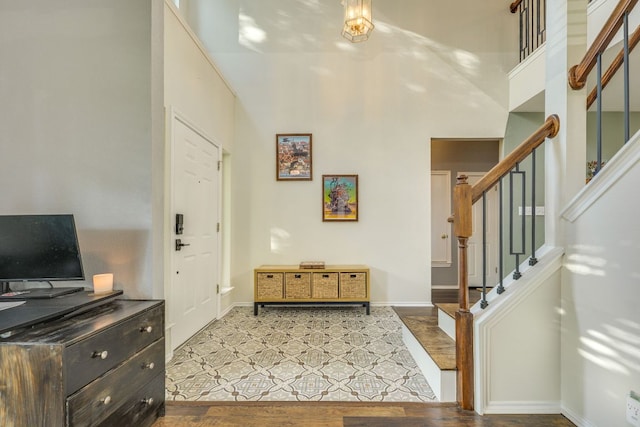 1104 Woodhollow Ln, Cedar Park, TX 78613 - foyer entrance with wood finished floors and stairway