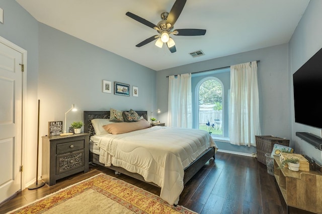 1104 Woodhollow Ln, Cedar Park, TX 78613 - bedroom featuring dark wood-type flooring and ceiling fan