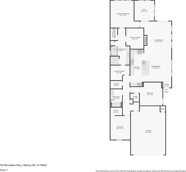 181 Benedum Way, Liberty Hill, TX 78642 - view of property floor plan