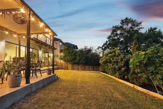 13008 Medina River Way, Austin, TX 78732 - fenced backyard featuring a patio