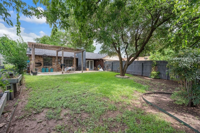 4310 Ponderosa Ln, Temple, TX 76502 - fenced backyard with a pergola and a patio
