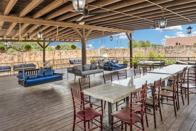 601 Strada Luca, Florence, TX 76527 - deck with outdoor lounge area