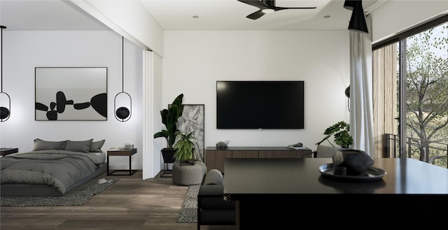 2500 Rosewood Ave Unit 103, Austin, TX 78702 - bedroom featuring dark wood-style floors