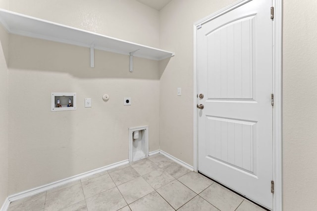 633 Weizenbock Ln, Austin, TX 78728 - washroom with washer hookup, electric dryer hookup, hookup for a gas dryer, and light tile patterned floors