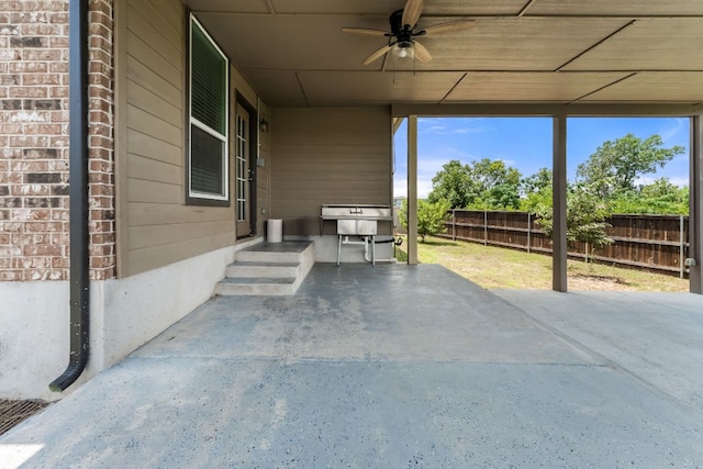 633 Weizenbock Ln, Austin, TX 78728 - view of patio / terrace featuring ceiling fan