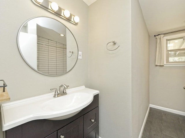 4408 Mount Vernon Dr, Austin, TX 78745 - bathroom with vanity and baseboards