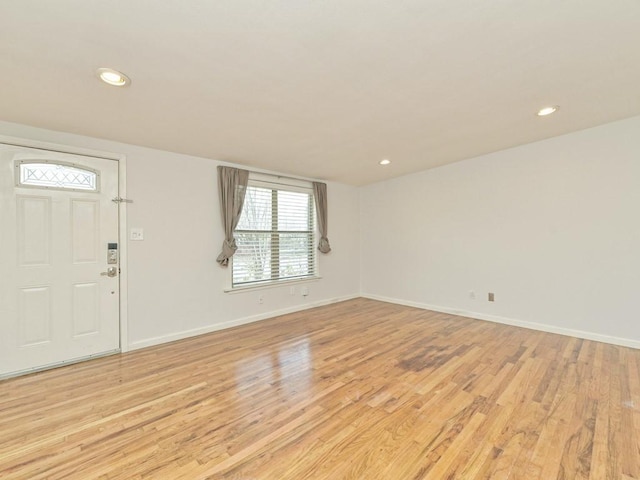 4408 Mount Vernon Dr, Austin, TX 78745 - entrance foyer with light wood-style flooring and recessed lighting