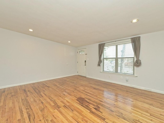 4408 Mount Vernon Dr, Austin, TX 78745 - unfurnished room with light wood-style floors and recessed lighting