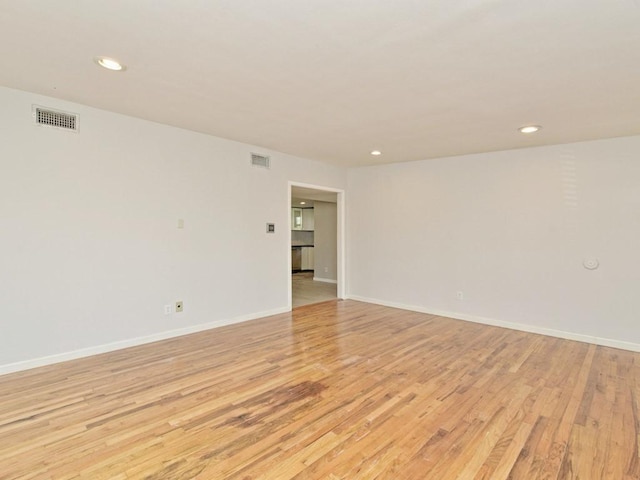 4408 Mount Vernon Dr, Austin, TX 78745 - spare room with light wood-type flooring and recessed lighting