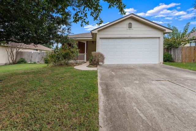 184 Atlantis, Kyle, TX 78640 - ranch-style home featuring concrete driveway and a garage