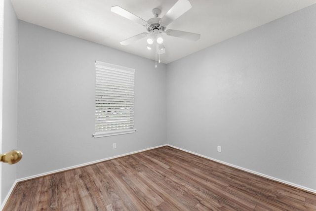 184 Atlantis, Kyle, TX 78640 - unfurnished room with wood finished floors and ceiling fan