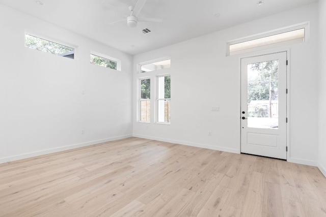 2917 Lyons Rd Unit 1, Austin, TX 78702 - entrance foyer featuring ceiling fan and light wood-style floors
