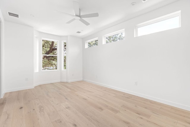 2917 Lyons Rd Unit 1, Austin, TX 78702 - spare room with plenty of natural light, light wood-type flooring, and ceiling fan