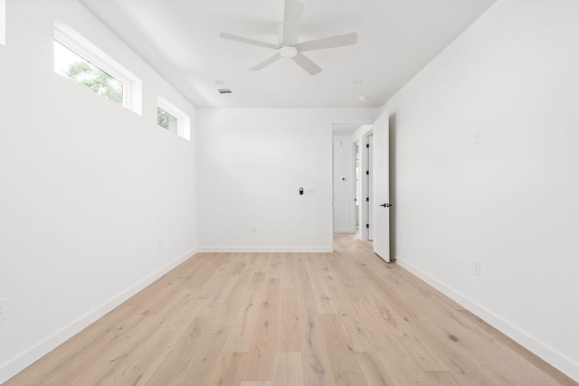 2917 Lyons Rd Unit 1, Austin, TX 78702 - spare room with light wood-style floors and a ceiling fan