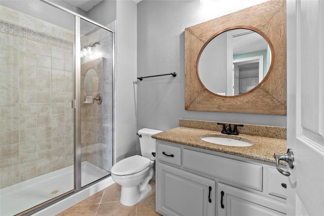 15208 Sunningdale St, Austin, TX 78717 - full bath featuring vanity, a shower stall, and tile patterned floors