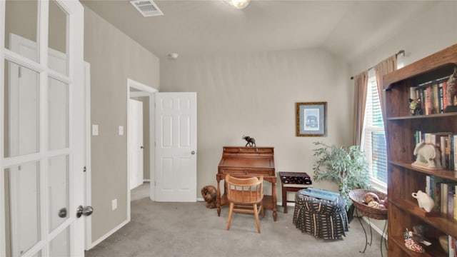 11017 Casitas Dr, Austin, TX 78717 - sitting room with carpet floors and lofted ceiling