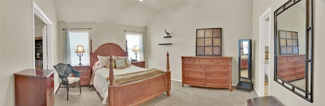 11017 Casitas Dr, Austin, TX 78717 - bedroom featuring light colored carpet and lofted ceiling