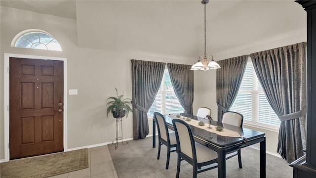 11017 Casitas Dr, Austin, TX 78717 - dining space with a chandelier and carpet